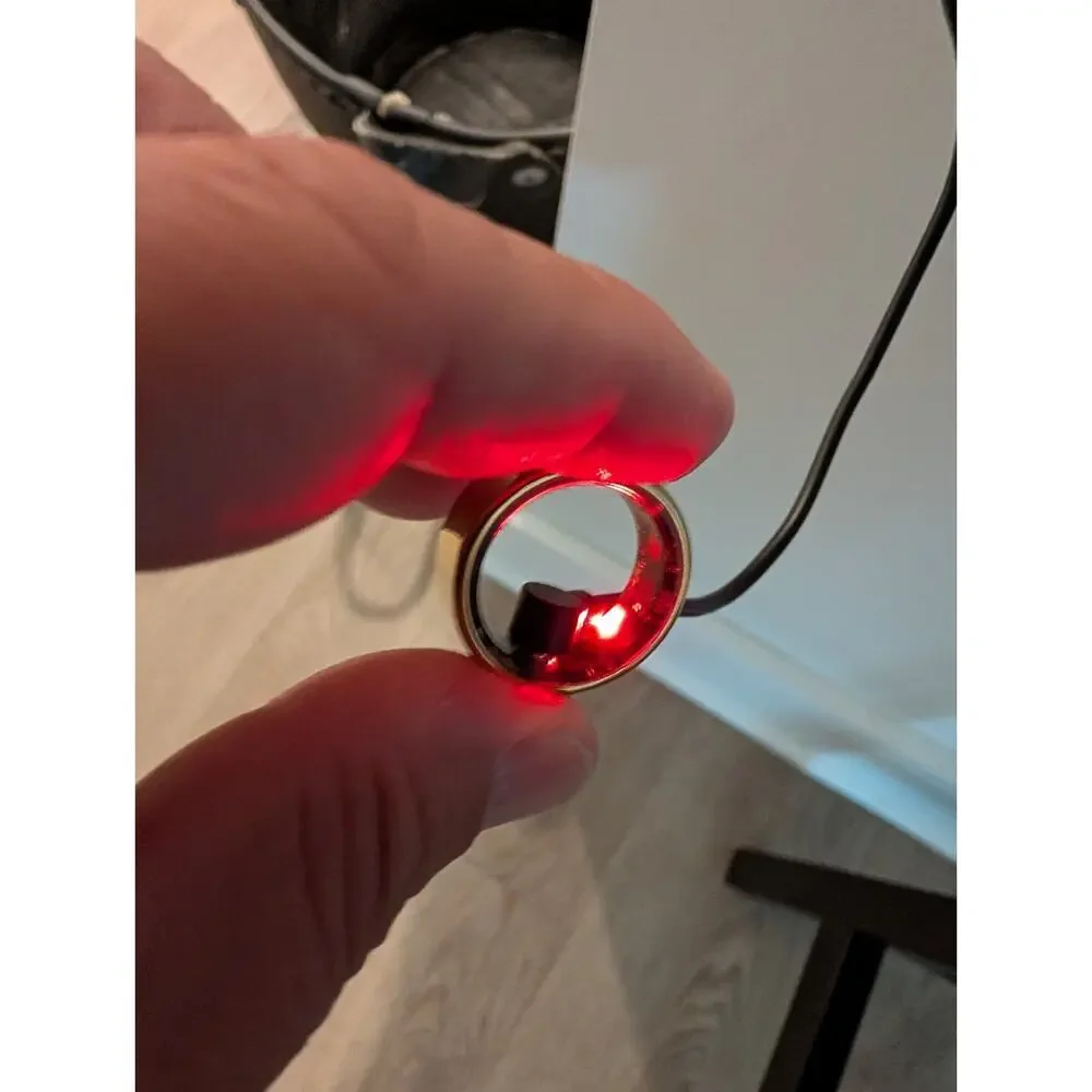 Brookstone Smart Ring Health Tracker Size 8 – Sleep & Heart Rate Fitness - Gold